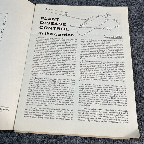 Vtg Booklet Plant Disease Control in the Garden Ohio State Extension - Picture 4 of 9
